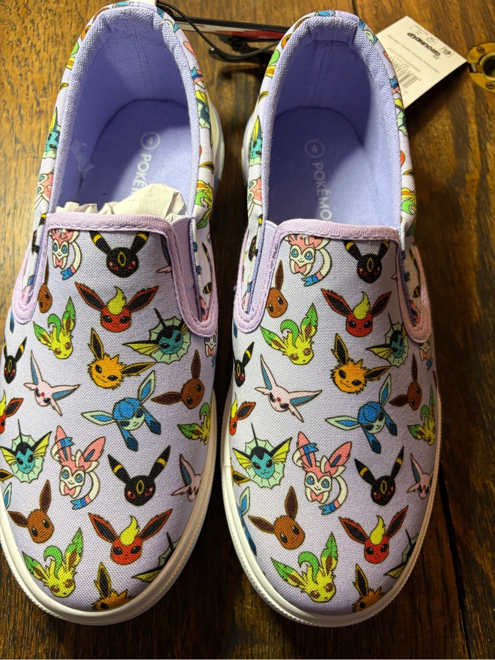 Pokemon Lavender Eevee Evolutions Slip-On Sneakers Youth 4